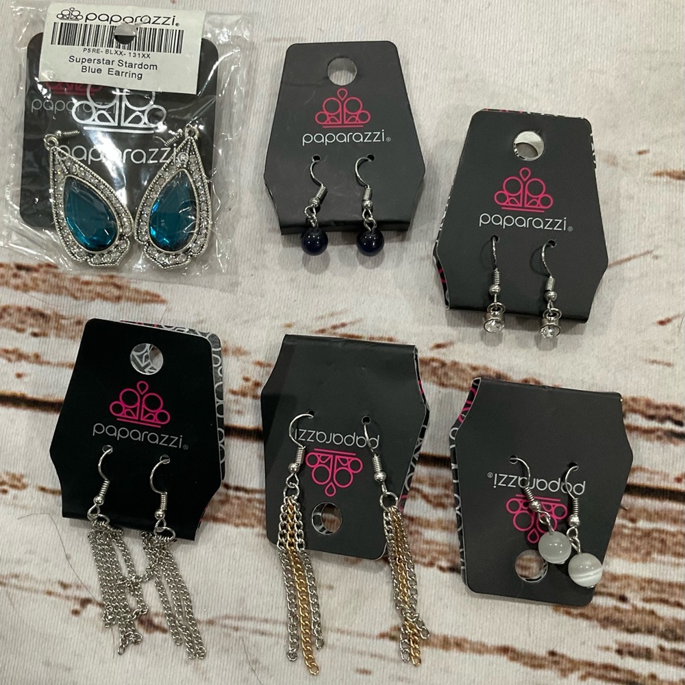 NEW PAPARAZZI SIX‎ PAIRS OF EARRINGS